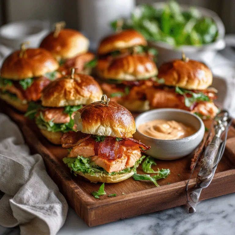 Salmon BLT Sliders with Chipotle Mayo – Smoky, Crispy & Flavor-Packed