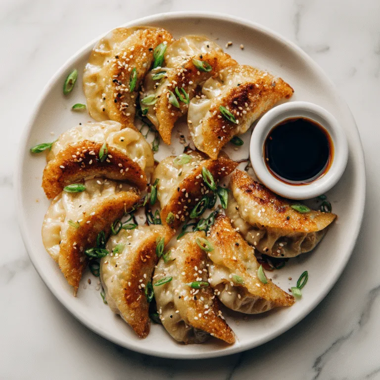 Garlic Ginger Chicken Potstickers – Crispy, Juicy & Irresistibly Flavorful