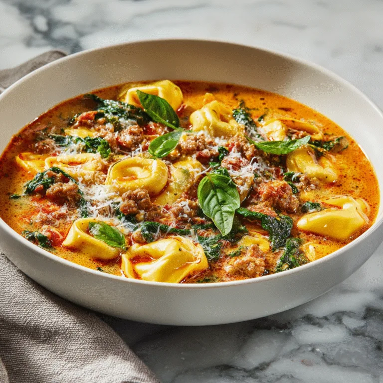 Sausage Tortellini Soup – Creamy, Hearty & Comfort in Every Spoonful