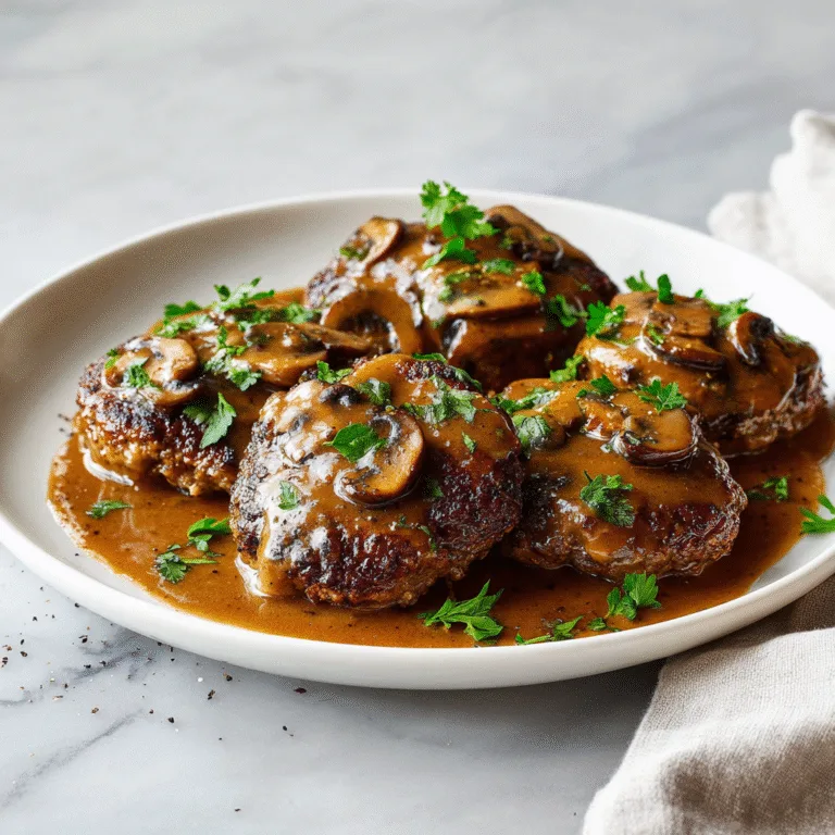 Salisbury Steak with Mushroom Gravy – Classic Comfort Food Done Right