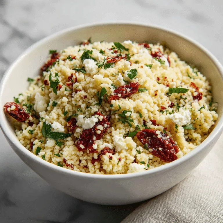 12-Minute Couscous Salad with Sun-Dried Tomato and Feta – Fresh, Fast & Flavorful