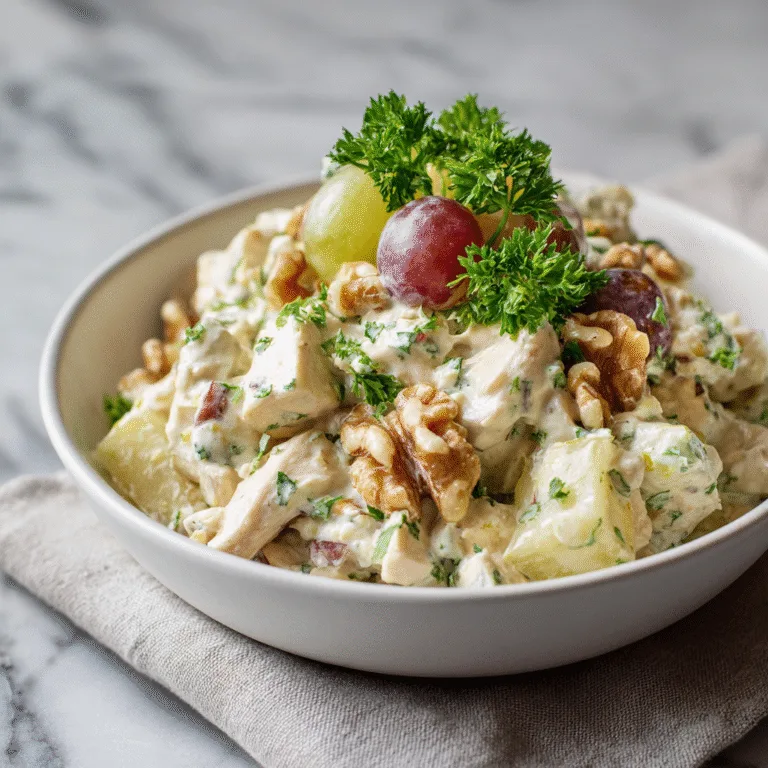 Classic Chicken Waldorf Salad – A Timeless Creamy and Crunchy Favorite