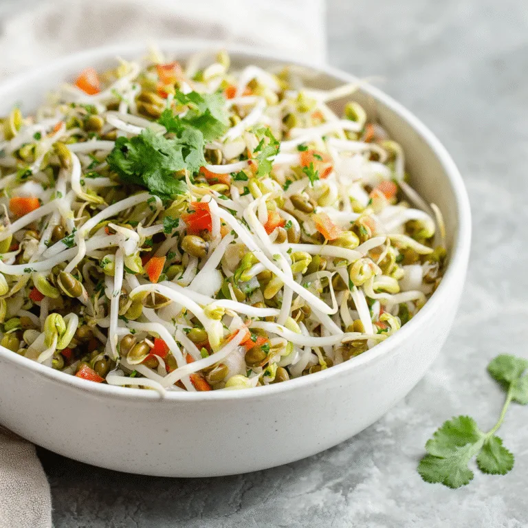Fresh Sprouted Mung Bean Salad – Crisp, Healthy & Refreshingly Simple