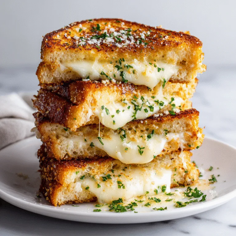 Garlic Bread Grilled Cheese (Ready in 15 Minutes!)