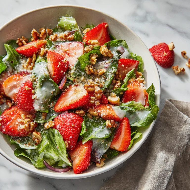 Strawberry Crunch Salad with Champagne Vinaigrette