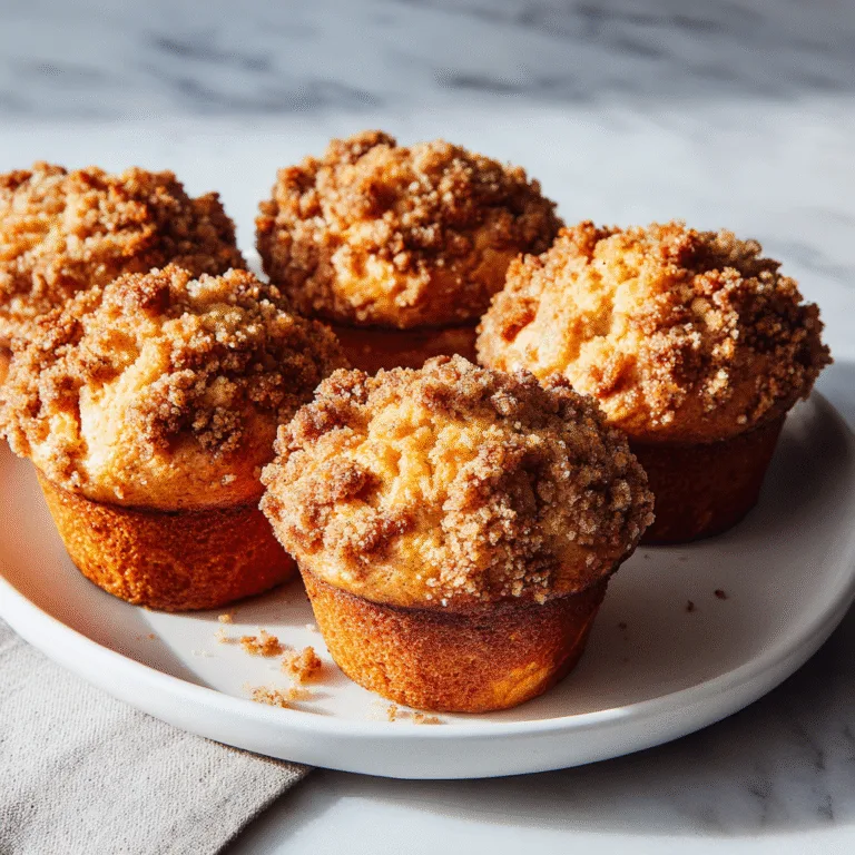 Peach Crumble Muffins (Soft, Buttery Muffins with Crunchy Pecan Crumble)