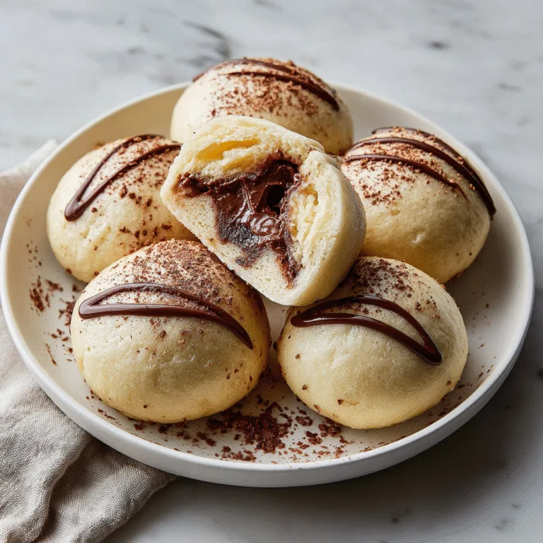 Chocolate Steamed Buns (Soft Bao with Gooey Chocolate Filling)