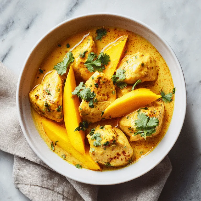 Mango Chicken Curry (Creamy Coconut Mango Curry)