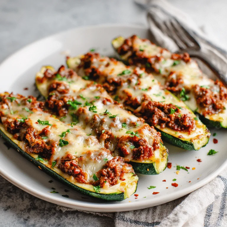 Ground Beef Zucchini Boats