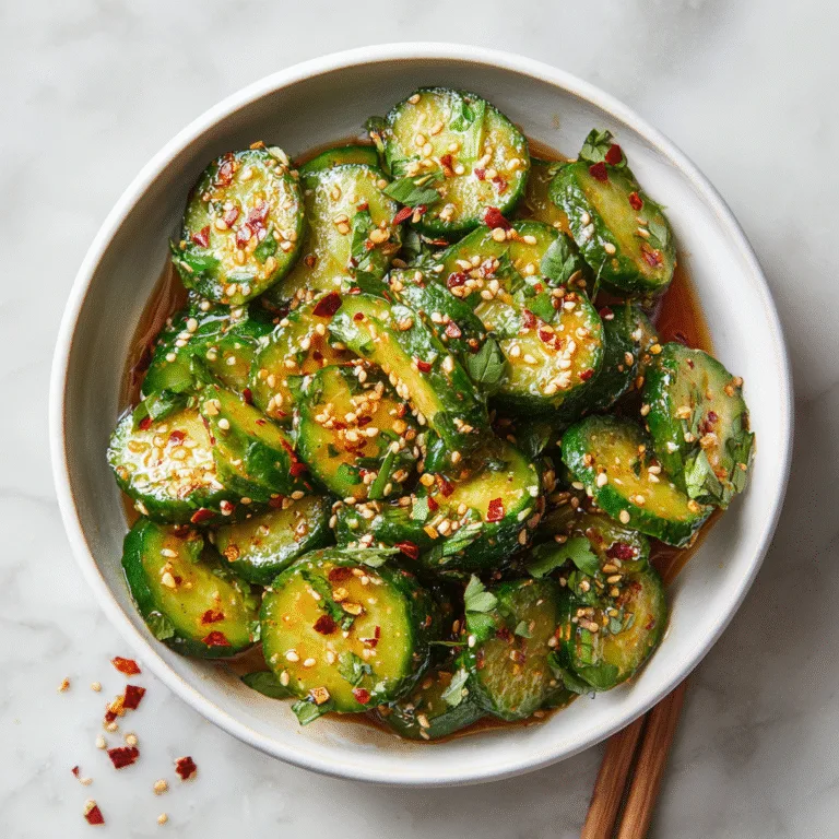 Spicy Cucumber Salad – Crisp, Refreshing & Packed with Flavor