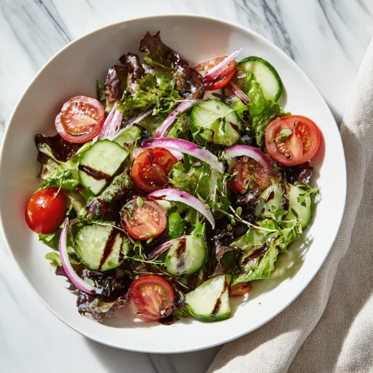 Best Simple Side Salad with Easy Balsamic Vinaigrette