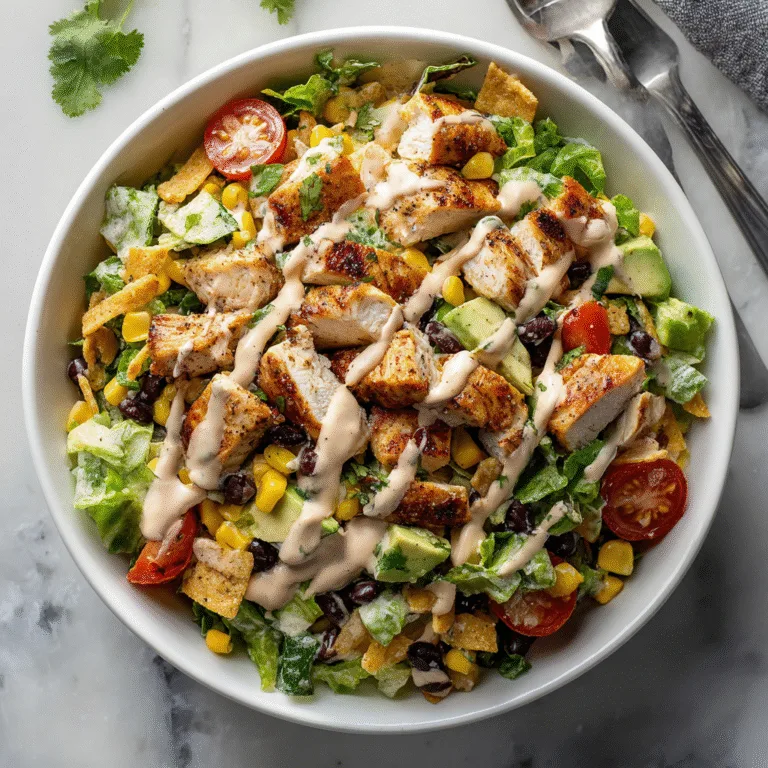 Southwest Chicken Chopped Salad with Creamy Chipotle Dressing – Fresh, Bold & Satisfying