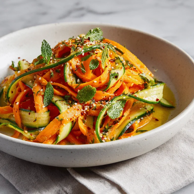 Carrot and Cucumber Salad with Mustard Vinaigrette