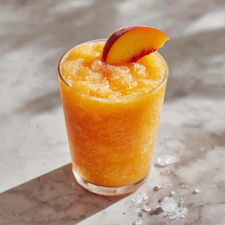 Refreshing Homemade Peach Slurpee