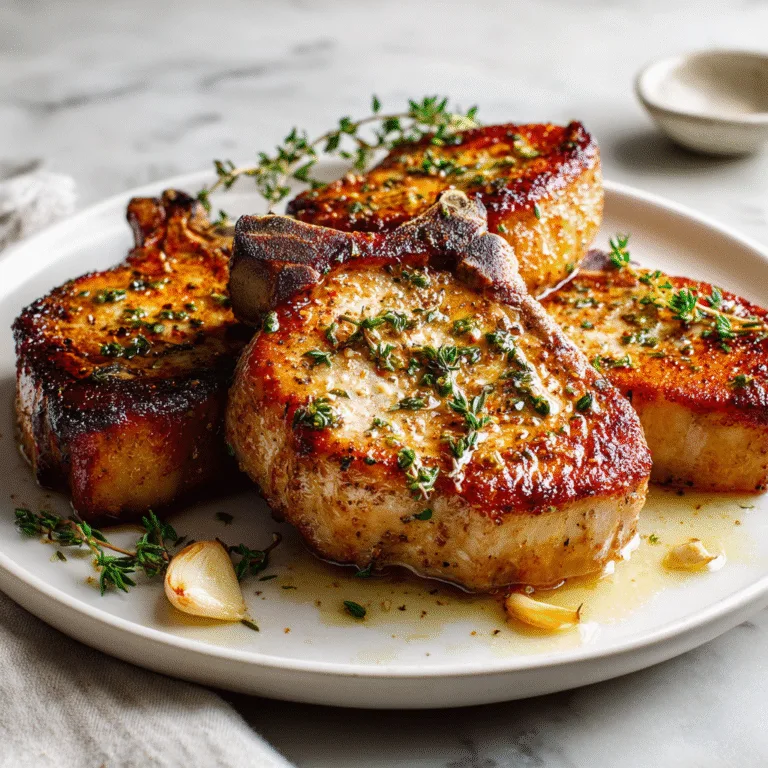 Garlic Butter Pan-Seared Pork Chops
