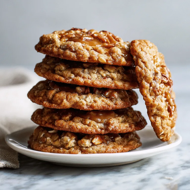 Bakery-Style Pecan Pie Oatmeal Cookies