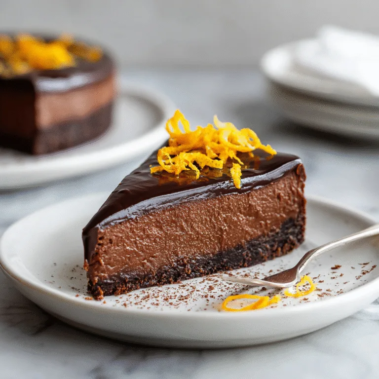 Chocolate Orange Cheesecake – Rich, Creamy & Irresistibly Zesty