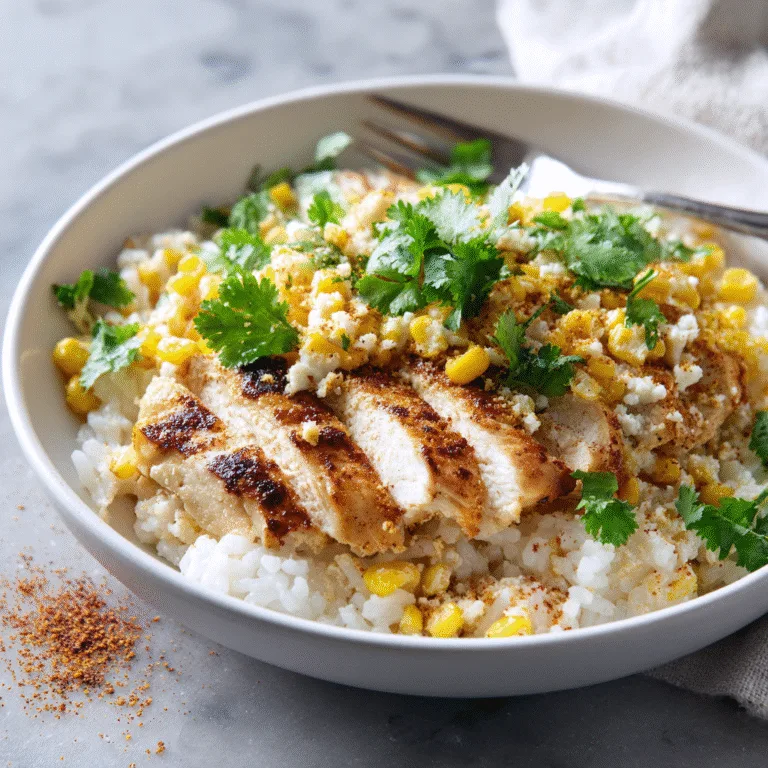 Street Corn Chicken Rice Bowl (High-Protein & Ready in 30 Minutes)