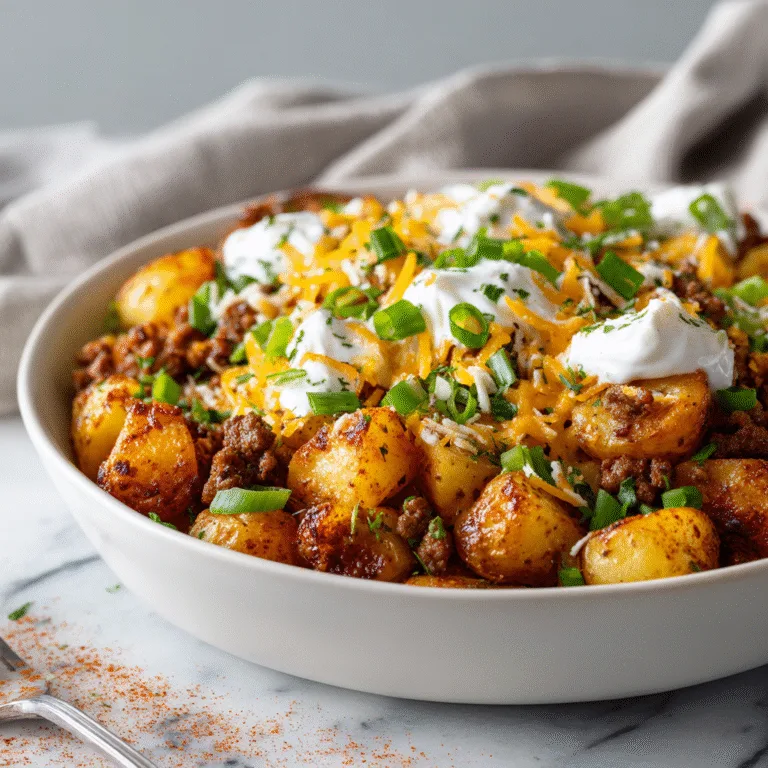 Loaded Potato Taco Bowl (Crispy, High-Protein Dinner)