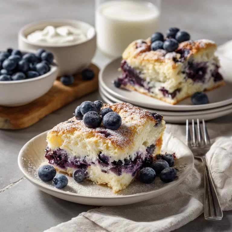 Easy Blueberry Cottage Cheese Breakfast Bake (High-Protein & Meal Prep Friendly)