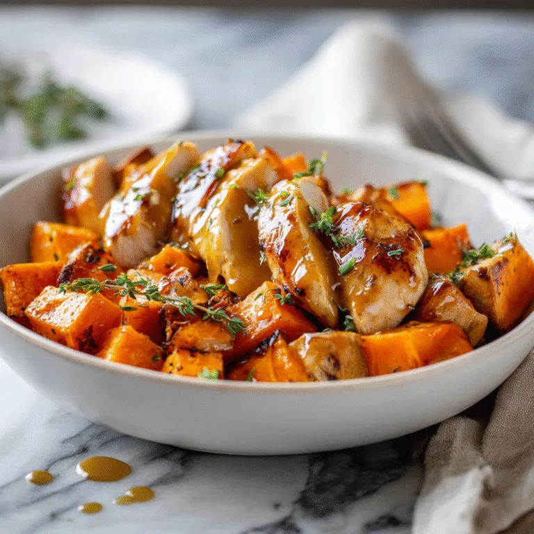 Maple Dijon Chicken Sweet Potato Bowls (High-Protein & Flavor-Packed)