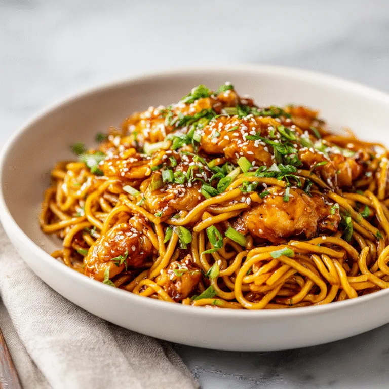 Sticky Garlic Chicken Noodles (High-Protein & Better Than Takeout)