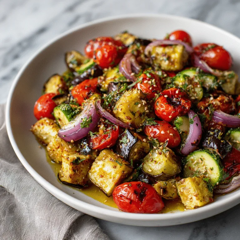 Roasted Mediterranean Eggplant Salad (Fresh, Flavorful & Easy)