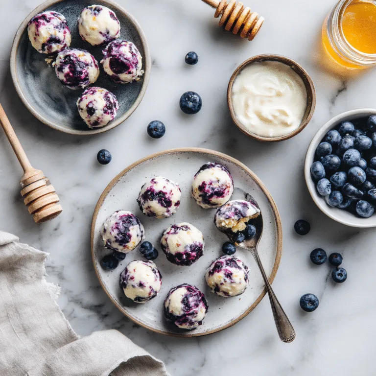 Blueberry Swirl Yogurt Bites