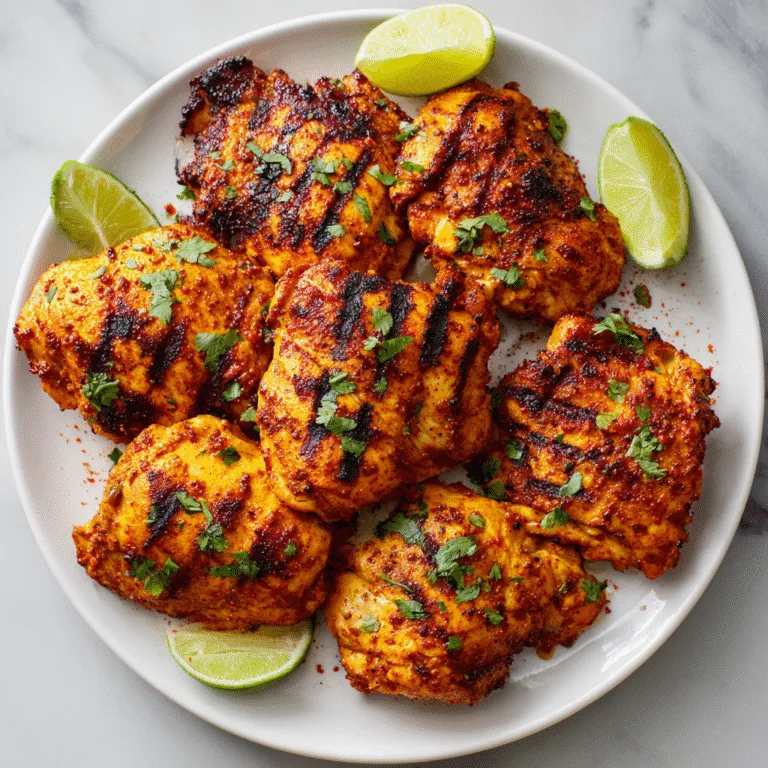 Sazon Grilled Chicken Thighs – Juicy, Smoky, and Bursting with Latin Flavor