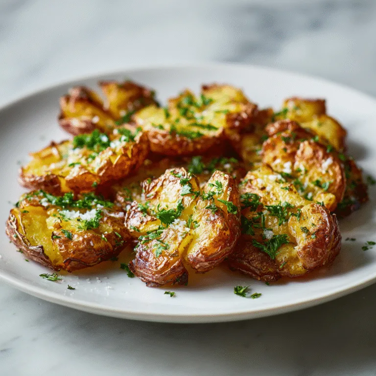 Crispy Smashed Potatoes – The Ultimate Crunchy Roasted Potato Recipe