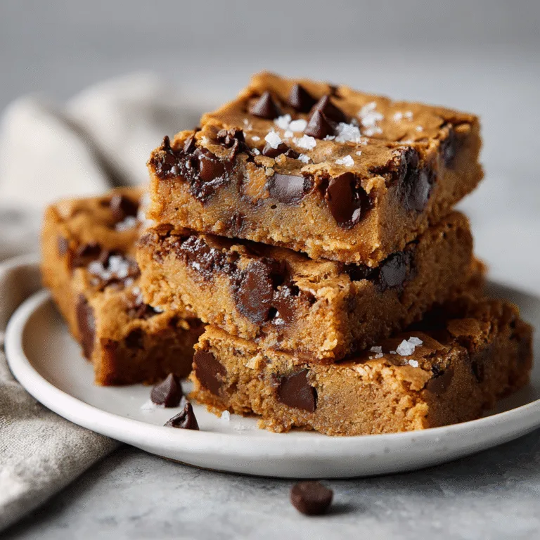Flourless Chocolate Chip Chickpea Blondies