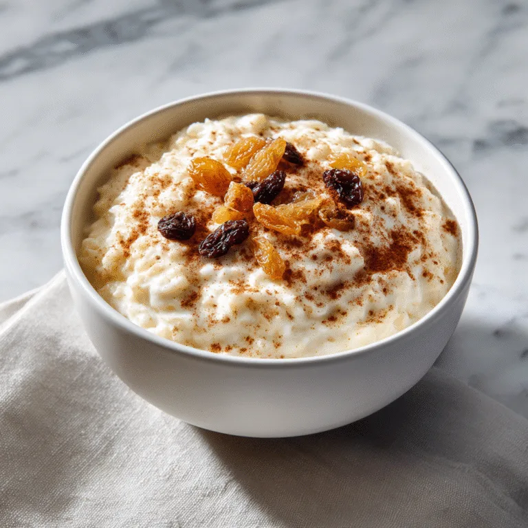 Creamy Rice Pudding (Using Cooked Rice) — Cozy & Comforting Dessert
