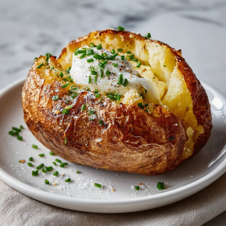 The Perfect Baked Potato (Crispy Skin & Fluffy Inside!)