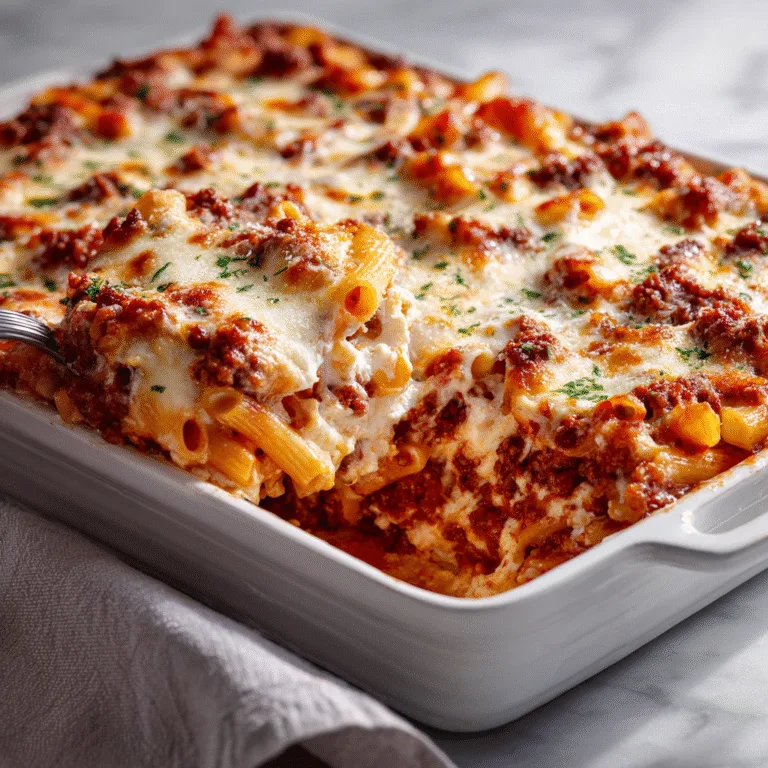 Easy Baked Ziti with Ground Beef & Ricotta (Ultimate Comfort Food)