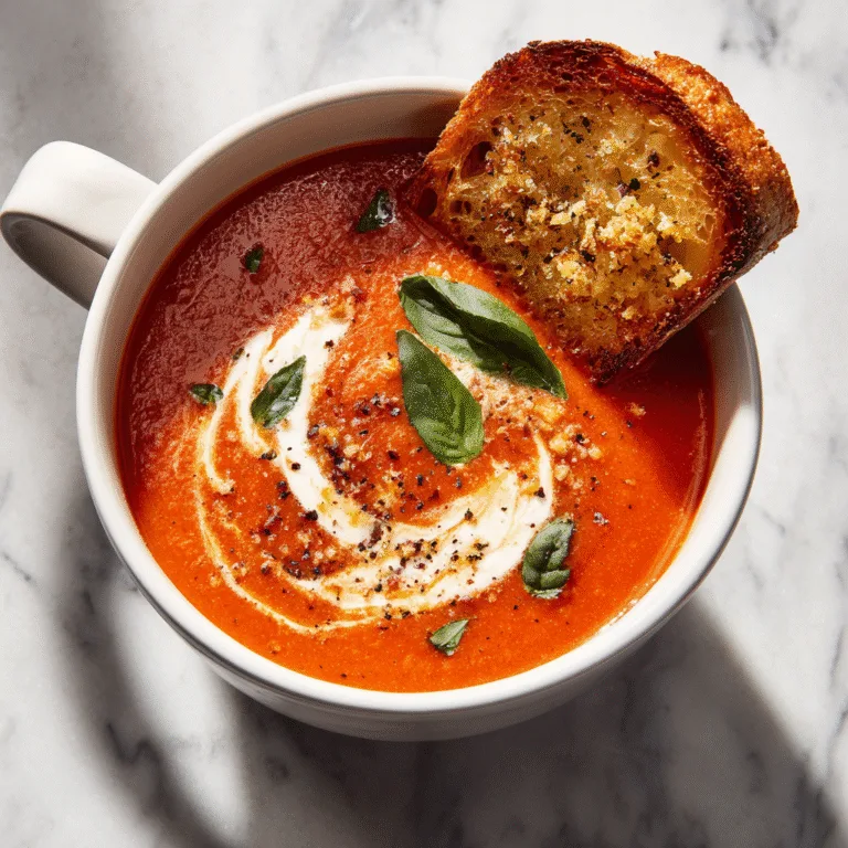Roasted Tomato Soup with Gruyère Toasts (Rich, Cozy & Better Than Canned)