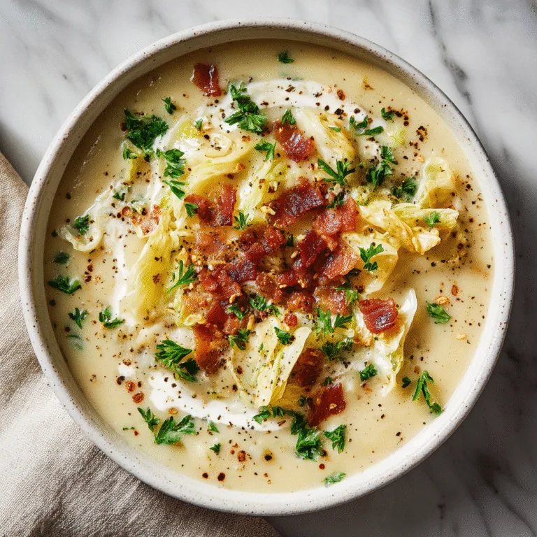 Creamy Irish Potato Soup with Bacon and Cabbage (Hearty, Cozy & Traditional Comfort Food)