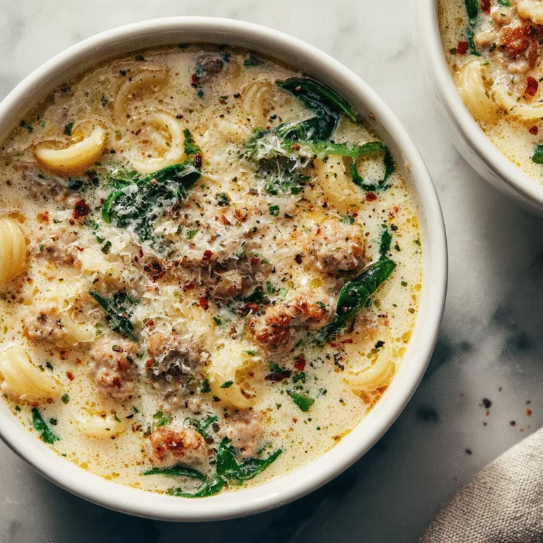 Parmesan Italian Sausage Ditalini Soup (Creamy & Comforting)
