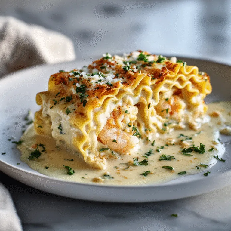 Shrimp & Crab Alfredo Lasagna Roll-Ups (Creamy, Elegant & Easy)