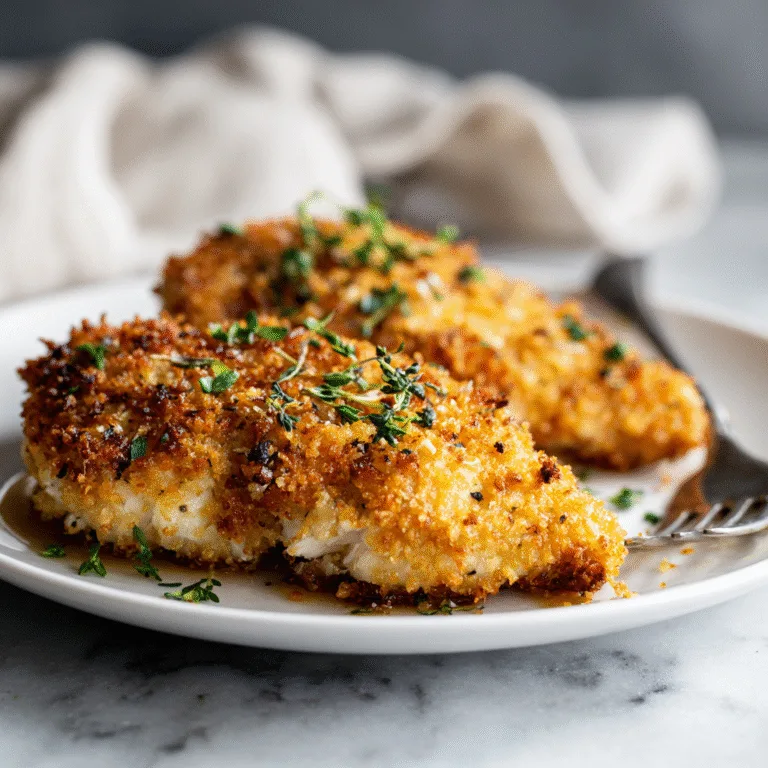 Baked Panko Crusted Chicken with Honey Drizzle (Crispy, Juicy & Perfectly Sweet)