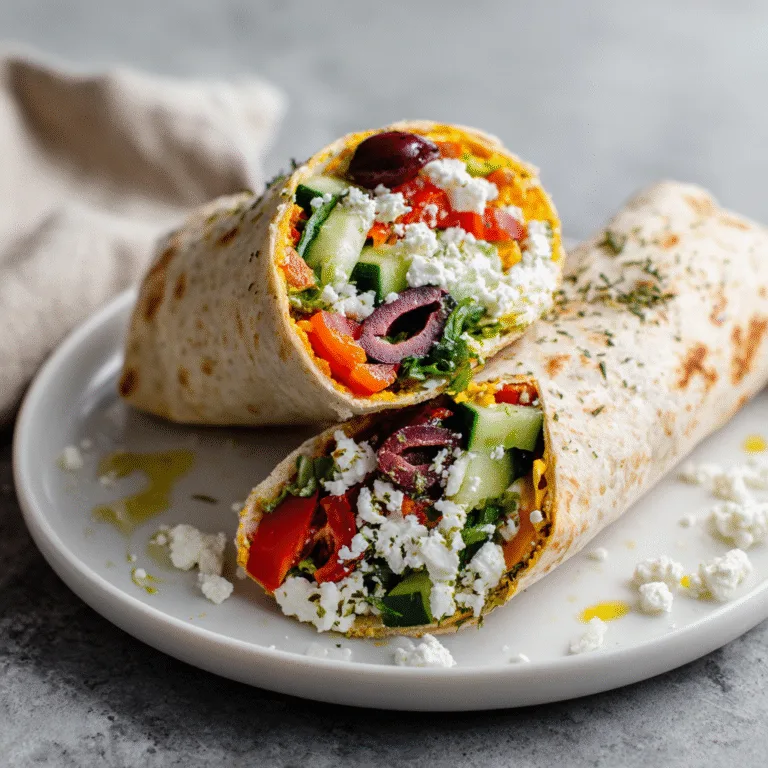 Easy Mediterranean Veggie Wraps (Fresh, Healthy & Flavor-Packed)