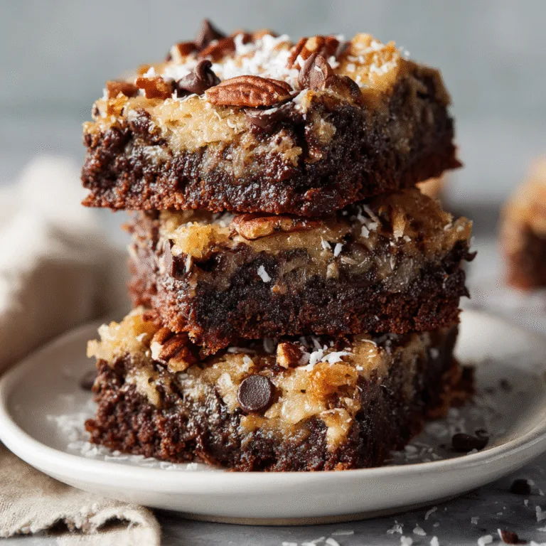 German Chocolate Cookie Bars (Easy, Chewy & Gooey)