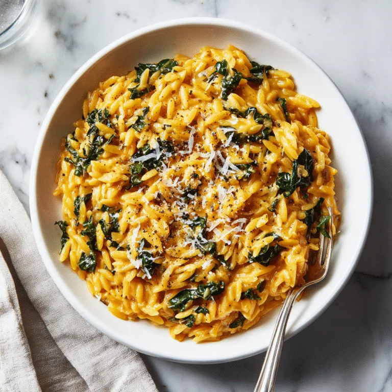 Creamy Butternut Squash Orzo with Kale (One-Pot Fall Dinner)