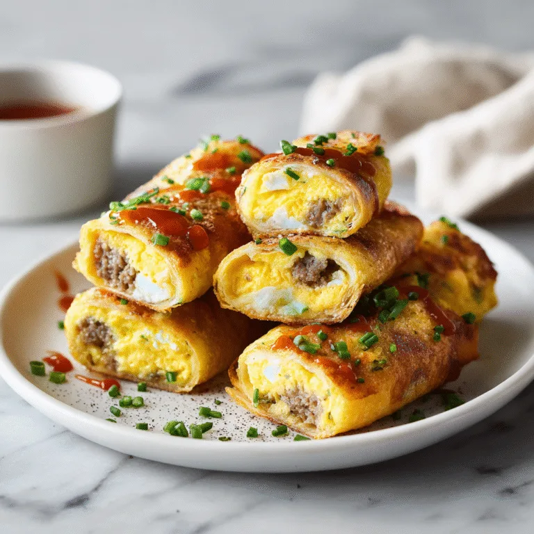 Sausage Egg Breakfast Roll-Ups (Quick & Easy Morning Favorite)