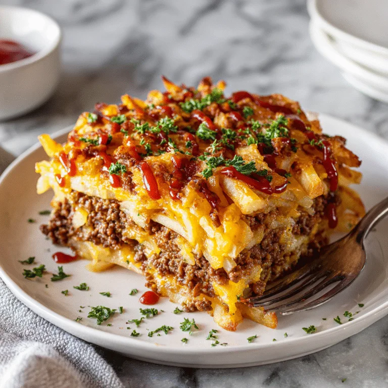 Cheeseburger French Fry Casserole (Ultimate Comfort Food!)