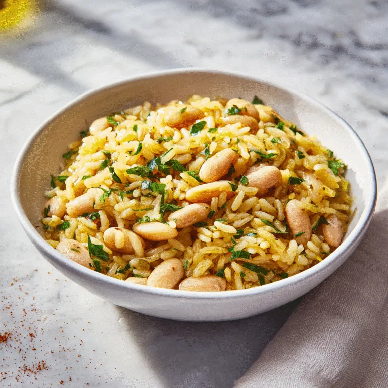 Mediterranean Rice and Beans (Healthy, Flavorful & One-Pot Easy)