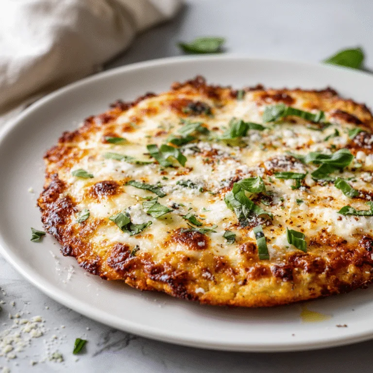 Flourless Cottage Cheese Pizza Crust (Low-Carb & High-Protein)