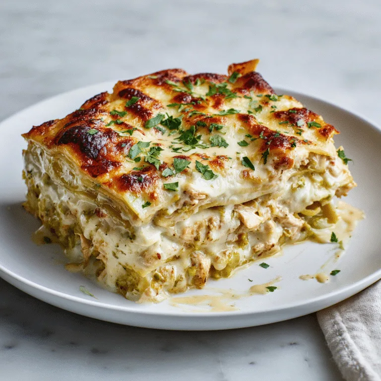 Hatch Green Chile Chicken Lasagna (Creamy & Flavorful Twist)