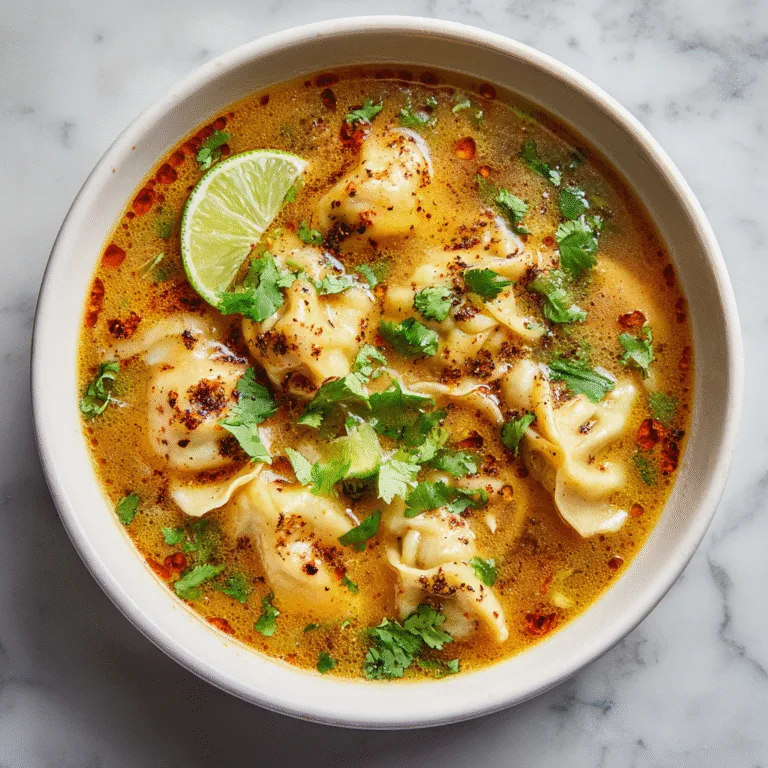 Coconut Curry Dumpling Soup (Creamy, Cozy & Flavor-Packed Comfort Bowl)