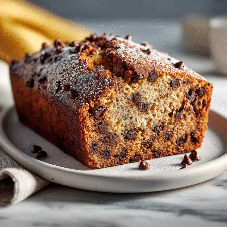 Chocolate Chip Banana Bread (Moist, Rich & Bakery-Style)