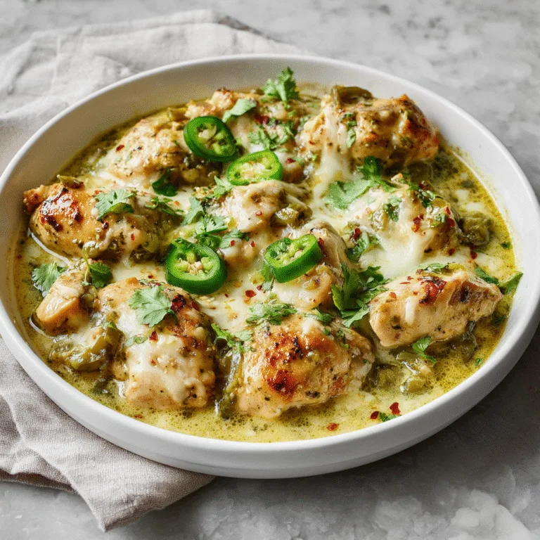 One Pan Keto Green Chili Chicken (Creamy, Low-Carb & Flavor-Packed)